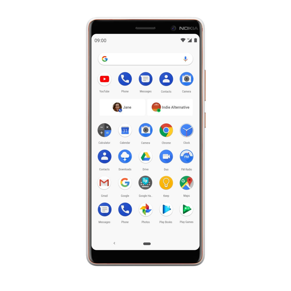 Nokia7Plus White Copper A9Pie AppActions