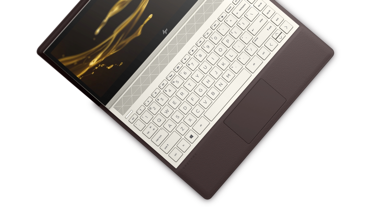 HP Spectre Folio in Bordeaux Burgundy top fcing