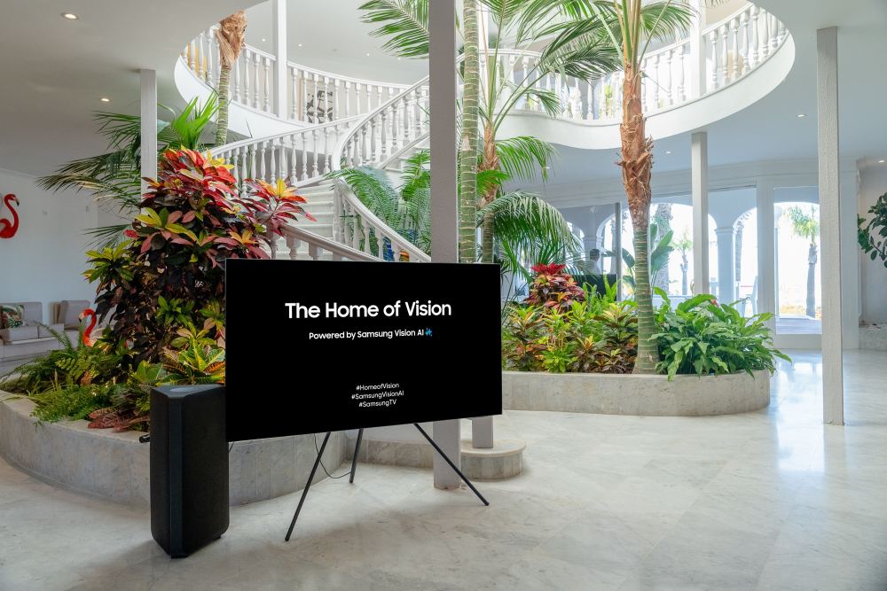 Samsung - Home Of Vision - tekst na Samsung televizoru