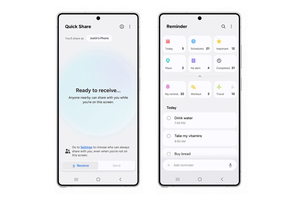 One UI 8 - screenshoot sučelja