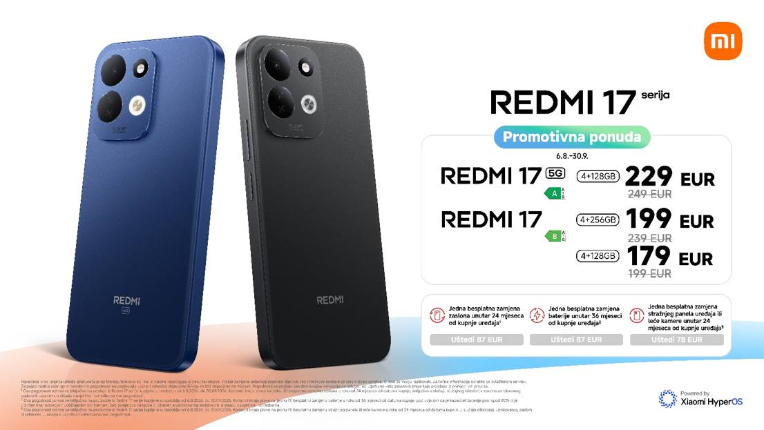 Xiaomi REDMI 17 serija - promocija Xiaomi REDMI 17 serija - uvjeti promocije