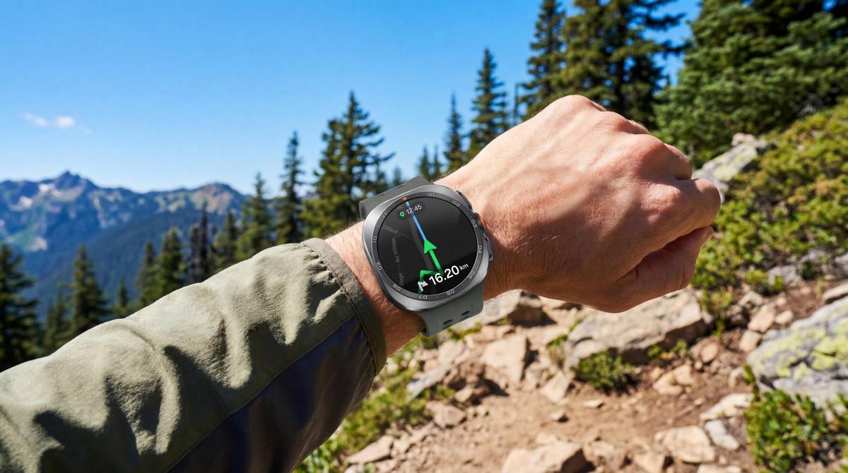 Galaxy Watch Ultra2 - na ruci planinara, kompas