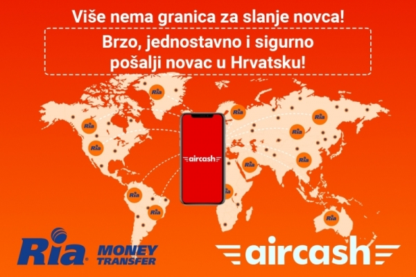 Aircash aplikacija od sada nudi i uslugu međunarodnog transfera novca