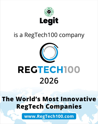 Hrvatska RegTech tvrtka Legit uvr&scaron;tena na globalnu listu RegTech100 za 2026. 