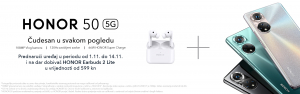 HONOR uređaji dolaze s Google uslugama, prvi u Hrvatskoj bit će HONOR 50, dostupan u prednarudžbi do 14.11.