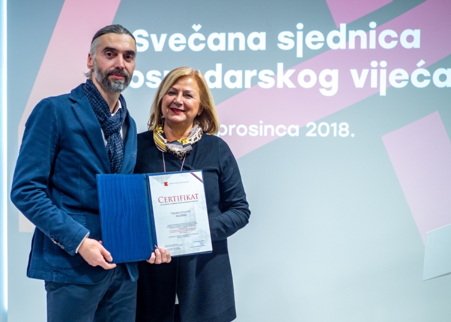 Algebri dodijeljen jedinstven europski i nacionalni certifikat za sustav osiguravanja kvalitete