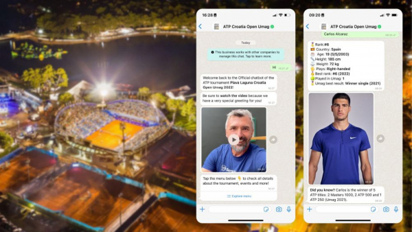 Infobipov ATP Umag Chatbot omogućuje potpuno novo digitalno iskustvo svim teniskim zaljubljenicima