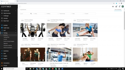 Preuzmite na Garmin sat unaprijed pripremljene vježbe s Garmin Connecta